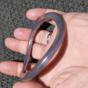 EUC Bangle bracelet silver gray purple wavy silver SSD 925